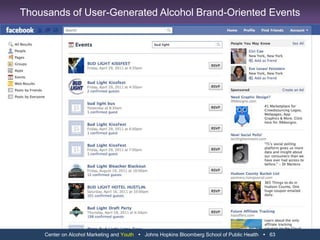 Center on Alcohol Marketing and Youth   Johns Hopkins Bloomberg School of Public Health   51Fan Photo on Bud Light Lime Facebook Page