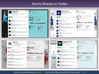 Center on Alcohol Marketing and Youth   Johns Hopkins Bloomberg School of Public Health   62Thousands of User-Generated Alcohol Brand-Oriented Groups