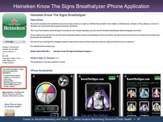 Center on Alcohol Marketing and Youth   Johns Hopkins Bloomberg School of Public Health   75Tweets Driving Purchase Intent