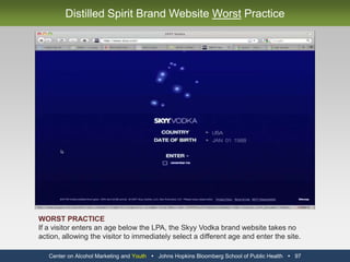 Center on Alcohol Marketing and Youth   Johns Hopkins Bloomberg School of Public Health   8583% of Teens Own a Cell Phone by Age 17Source: Pew Research Center 2009
