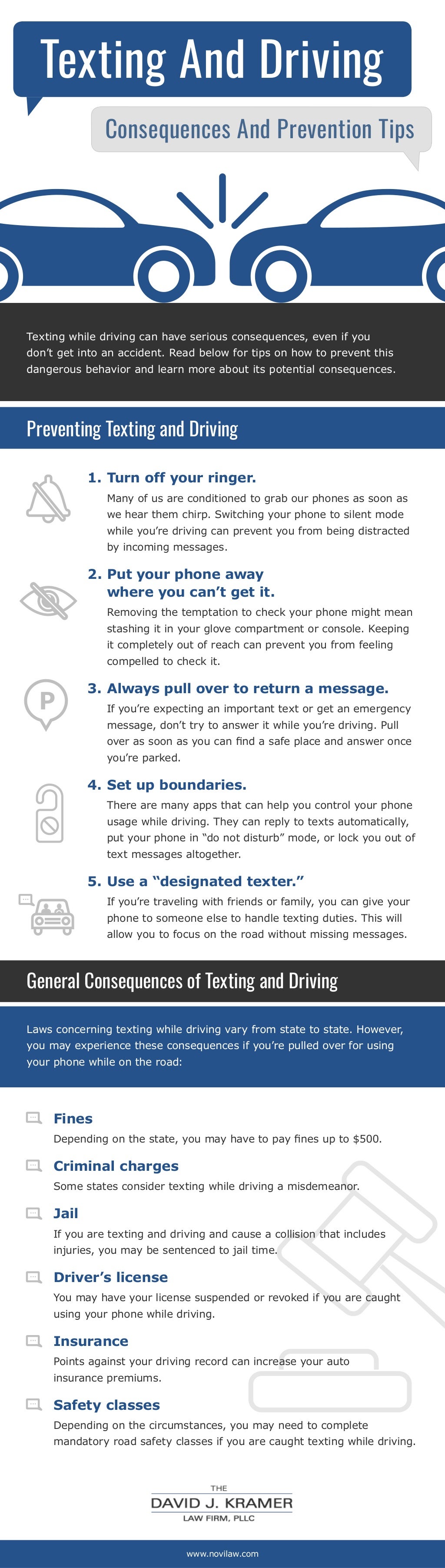 Texting And Driving Prevention And Consequences Checklist