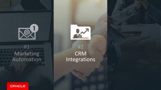 #1
Marketing
Automation
#2
CRM
Integrations