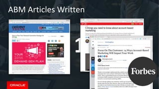 19
Q1 2014
1,500+
Q4 2016
ABM Articles Written