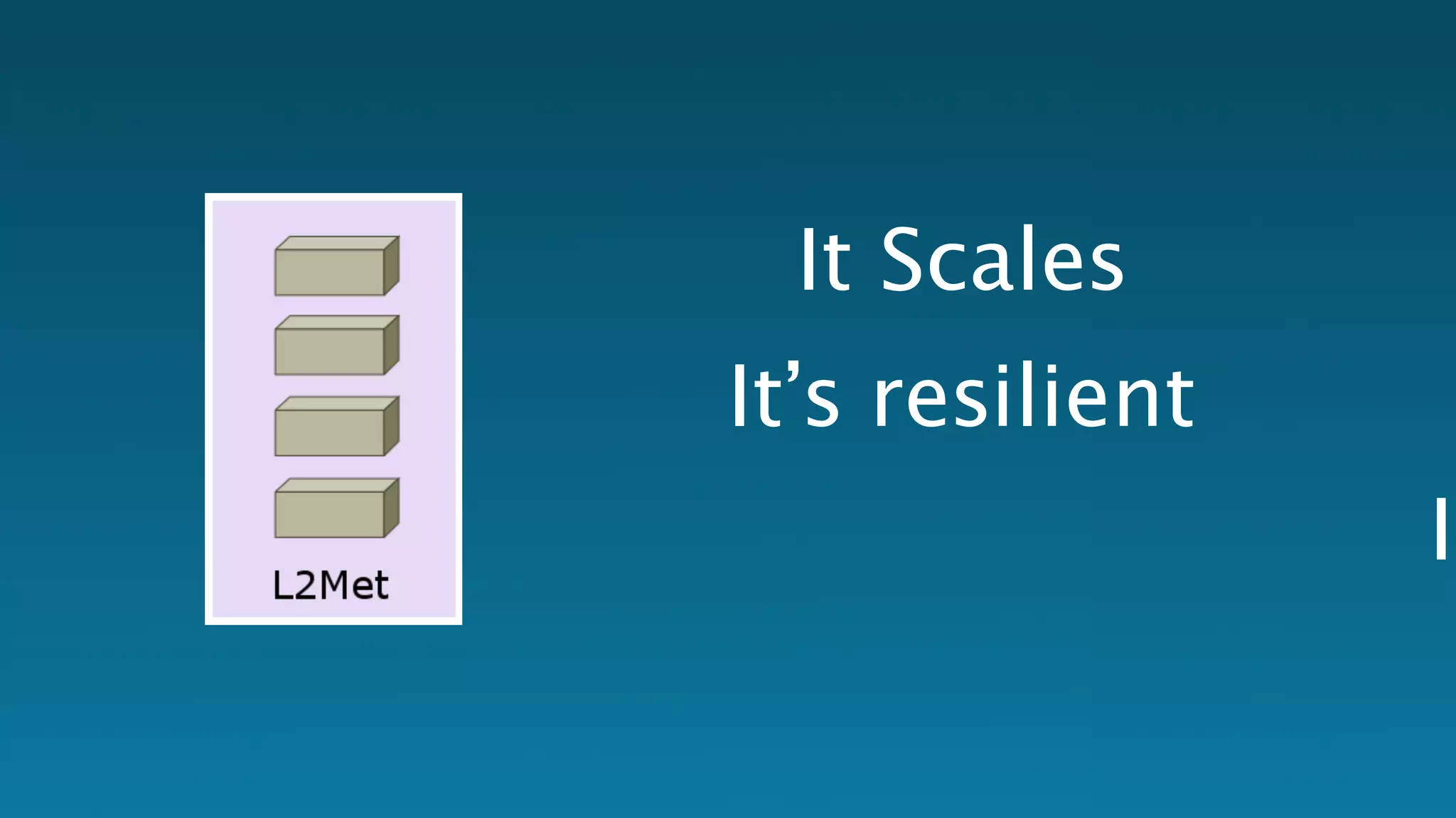 It Scales 
It’s resilient 
I  