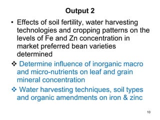 Value added bean technologies for enhancing food security, nutrition, income and resilience to cope with climate change and variability challenges in eastern Africa