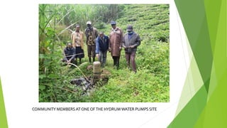 COMMUNITY MEMBERS AT ONE OF THE HYDRUM WATER PUMPS SITE
 