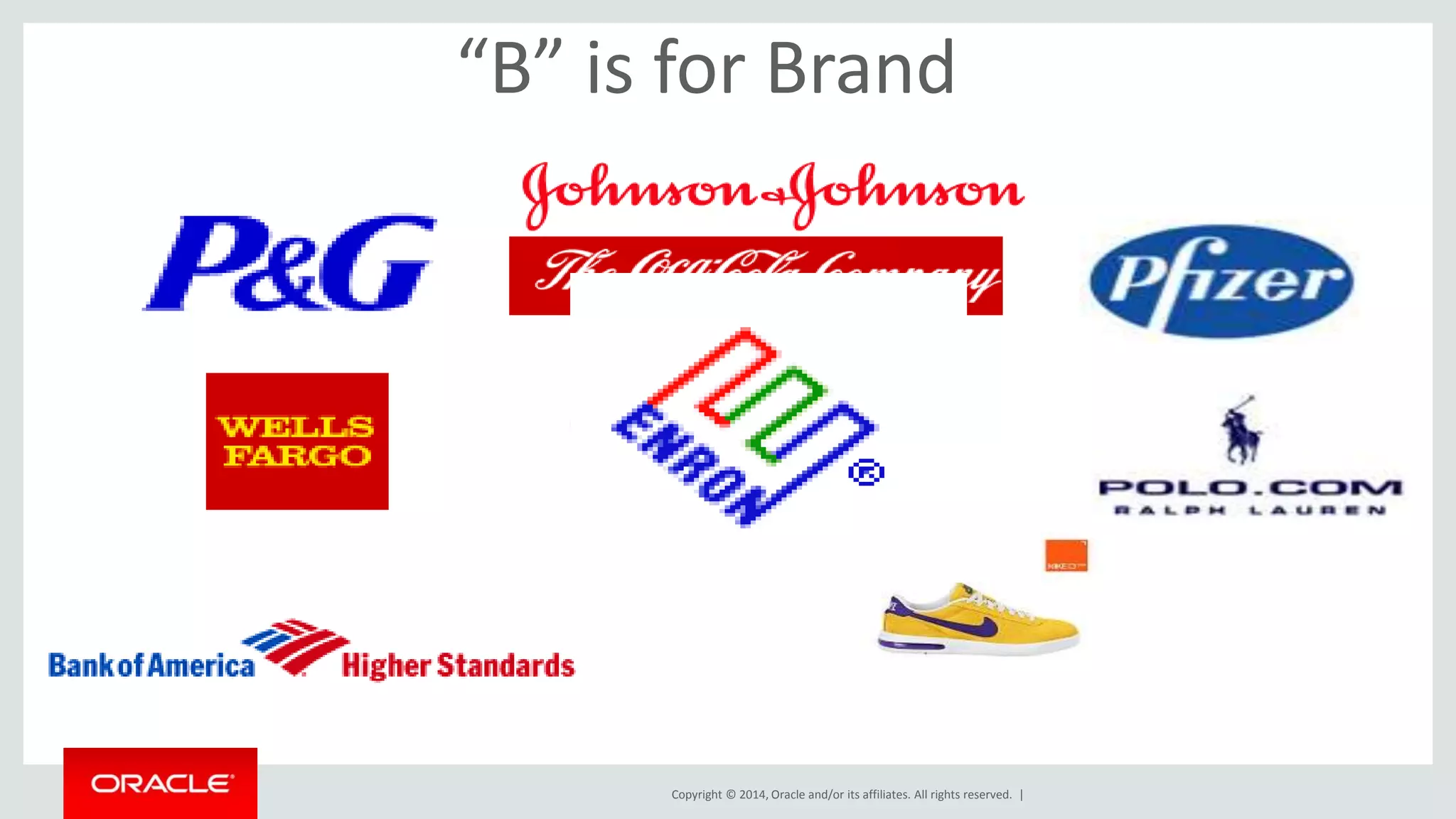 “B” is for Brand 
Copyright © 2014, Oracle and/or its affiliates. All rights reserved. | 
 