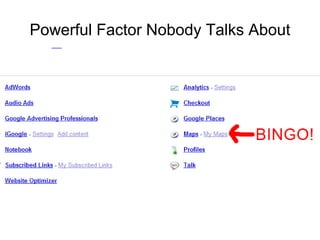 Powerful Factor Nobody Talks About 