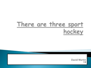 Therearethreesporthockey David Martin1B 