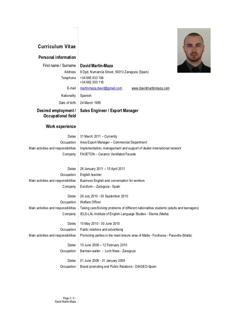 cv barman