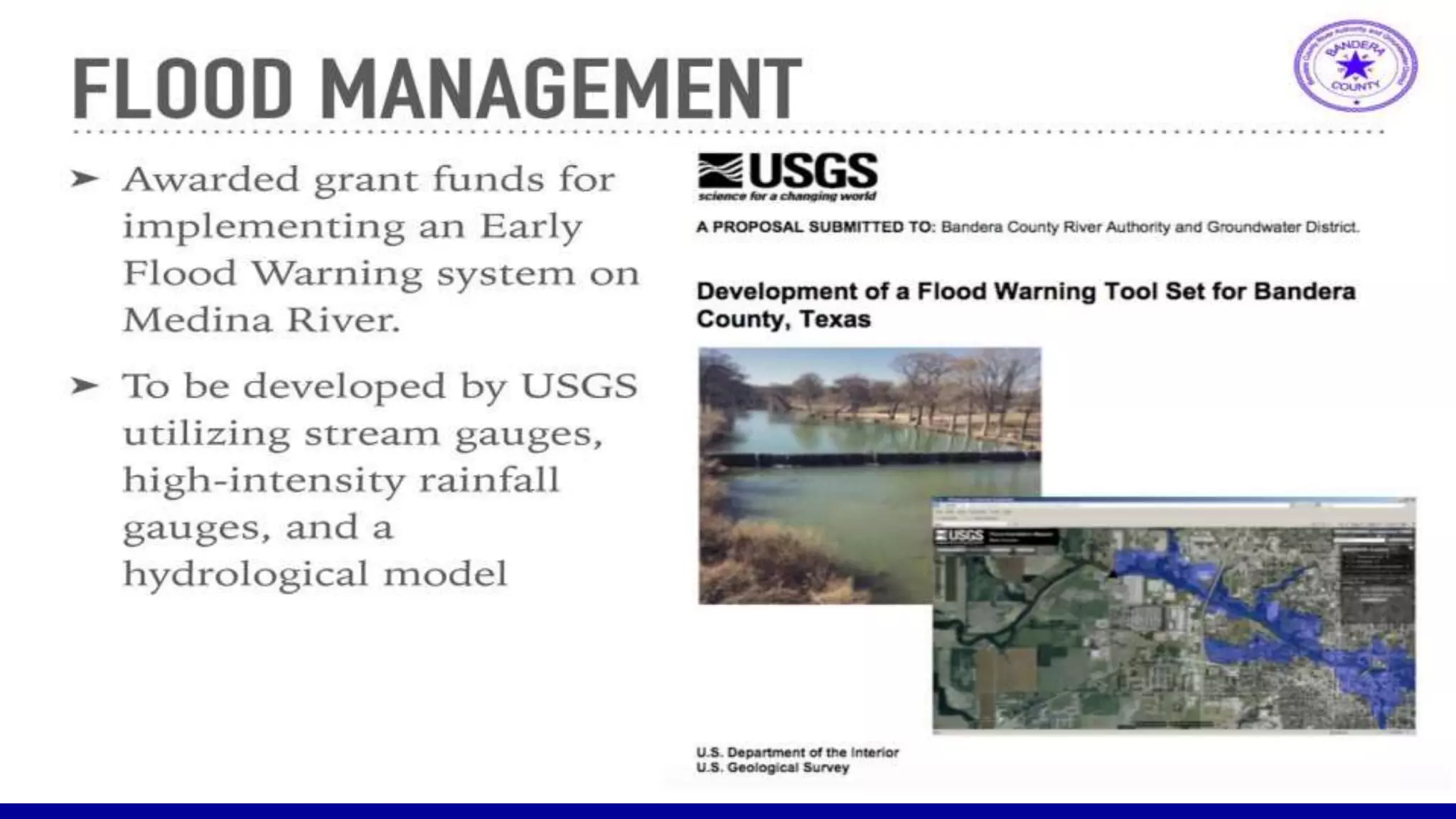 Development of a Flood Warning Tool Set for Bandera, Texas - Dave Mauk