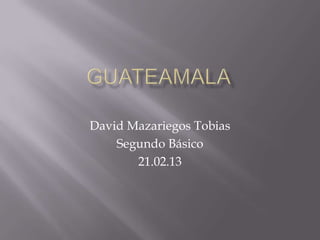 David Mazariegos Tobias
    Segundo Básico
       21.02.13
 