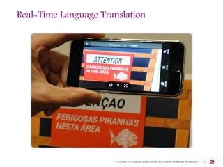 Real-Time Language Translation
© 2016 BROCADE COMMUNICATIONS SYSTEMS, INC. COMPANY PROPRIETARY INFORMATION 12
 