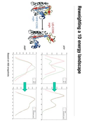 Reweighting a 1D energy landscape
ATP
AMP
Based on 400 snapshots
 