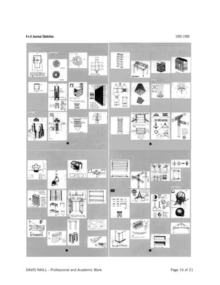 DAVID NAILL - Professional and Academic Work Page 16 of 21
4 x 6 Journal Sketches 1992-1999
 