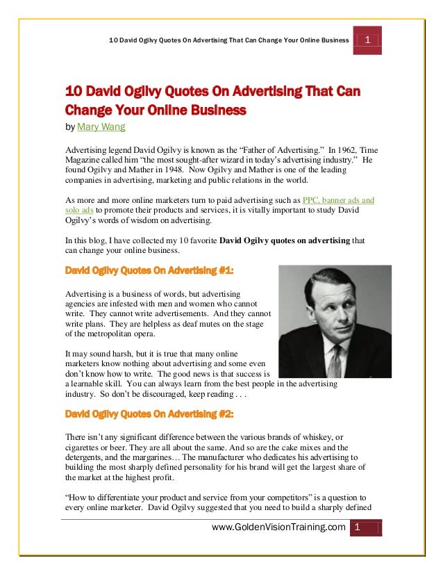 David Ogilvy Quotes Extraordinary David Ogilvy Quotes On Advertising A Mustread For Every Marketer David Ogilvy Quotes Custom David Ogilvy Quotes On Advertising A Mustread For Every Marketer