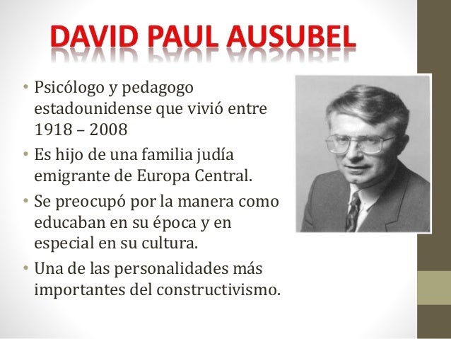 Resultado de imagen para d. ausubel