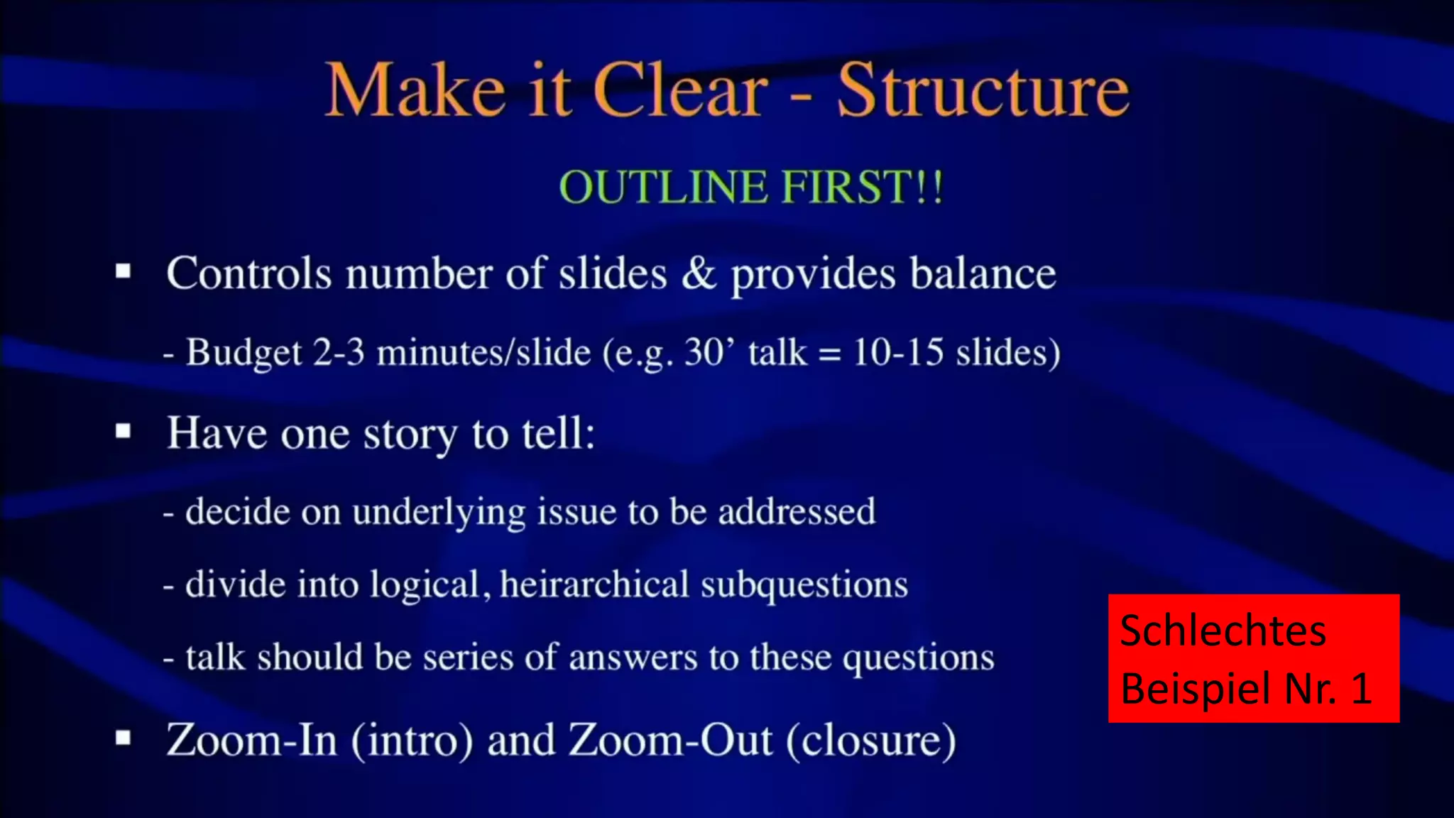 Schlechtes
Beispiel Nr. 1
 