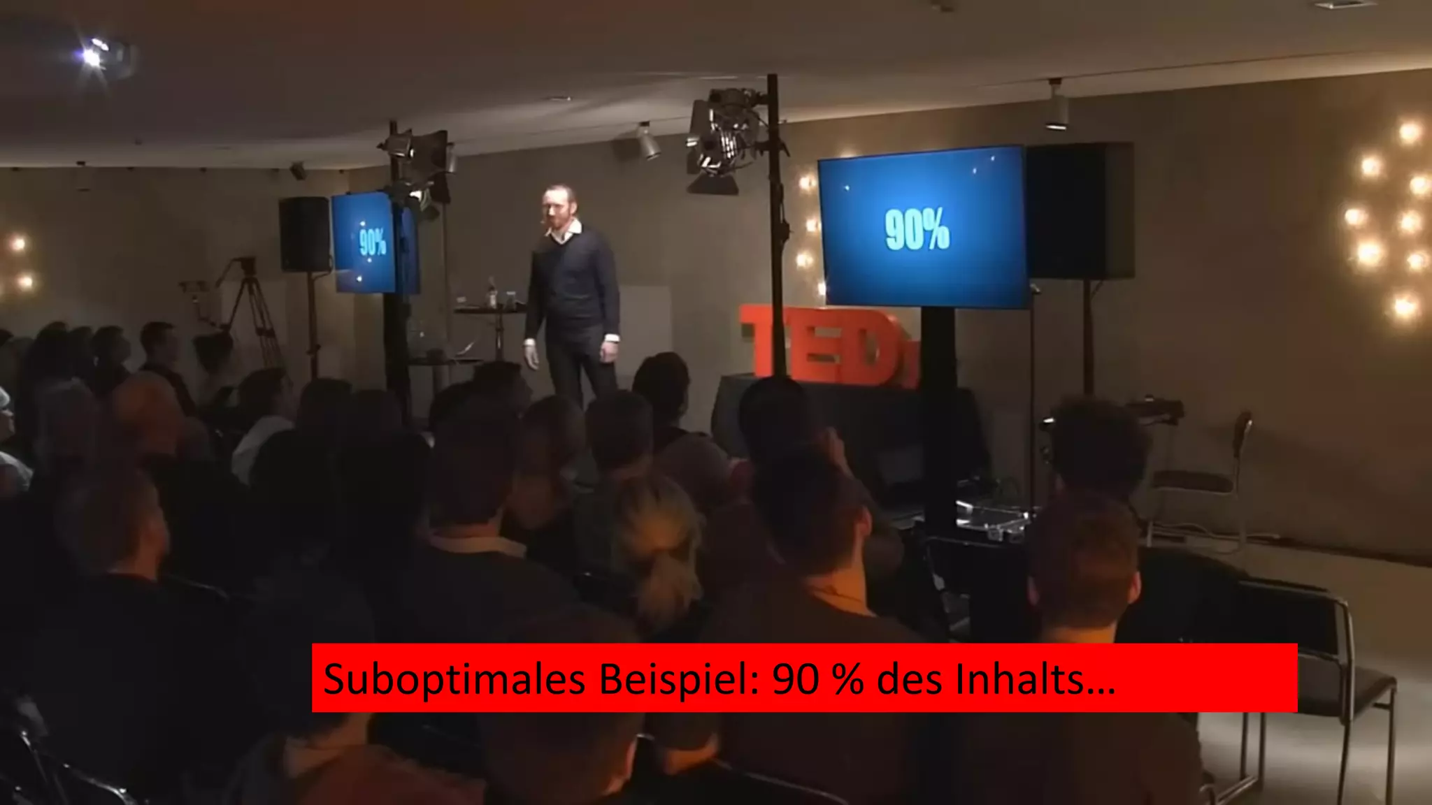 Suboptimales Beispiel: 90 % des Inhalts…
 