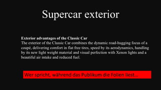 Wer spricht, während das Publikum die Folien liest…
 