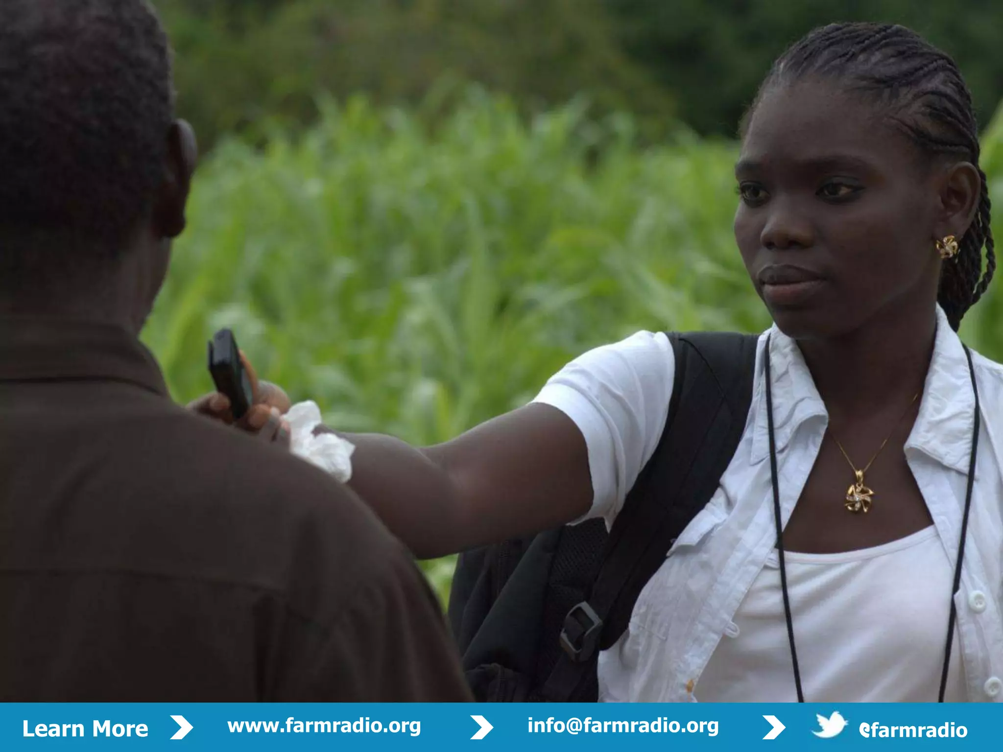 Prese   David Mowbray             Contact:   dmowbray@farmradio.org
                         nter:




                                                                                         15


Learn More   www.farmradio.org             info@farmradio.org                 @farmradio
 