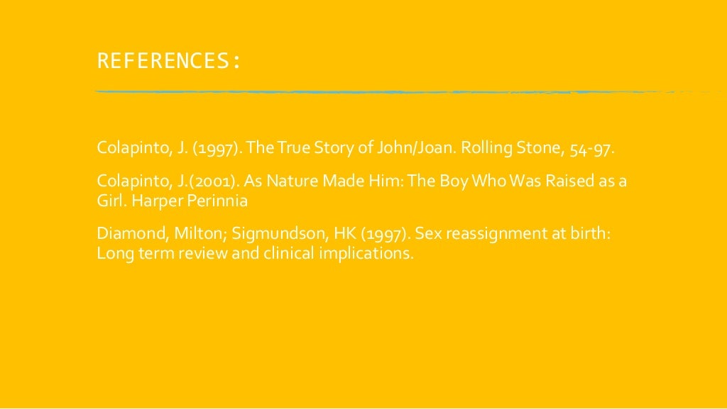 Case study the john/joan case answer key image