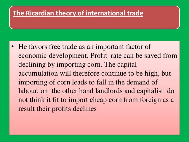 understanding the economics of ricardian