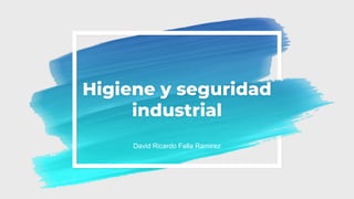 Higiene y seguridad
industrial
David Ricardo Falla Ramirez
 