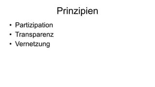 Prinzipien Partizipation Transparenz Vernetzung 