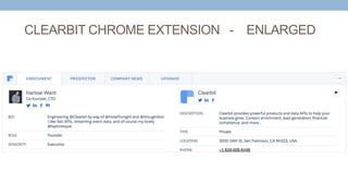 CLEARBIT CHROME EXTENSION - ENLARGED
 