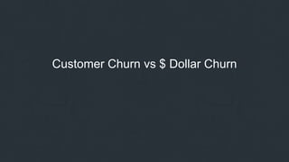 Computing the Customer Lifetime
Customer Lifetime =
1
Churn
 