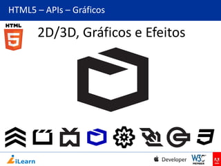 HTML5 – APIs – Gráficos

2D/3D, Gráficos e Efeitos

 