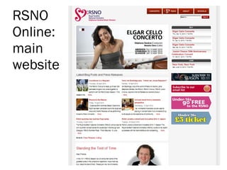 RSNO Online: main website 