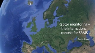 Raptor monitoring –
the international
context for SRMS
David Stroud
 