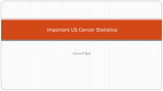DavidT Ball
Important US Cancer Statistics
 