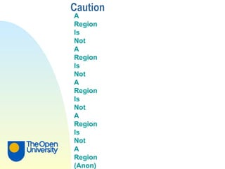 Caution A  Region Is Not A Region Is Not  A Region Is Not  A Region Is Not  A Region (Anon) 