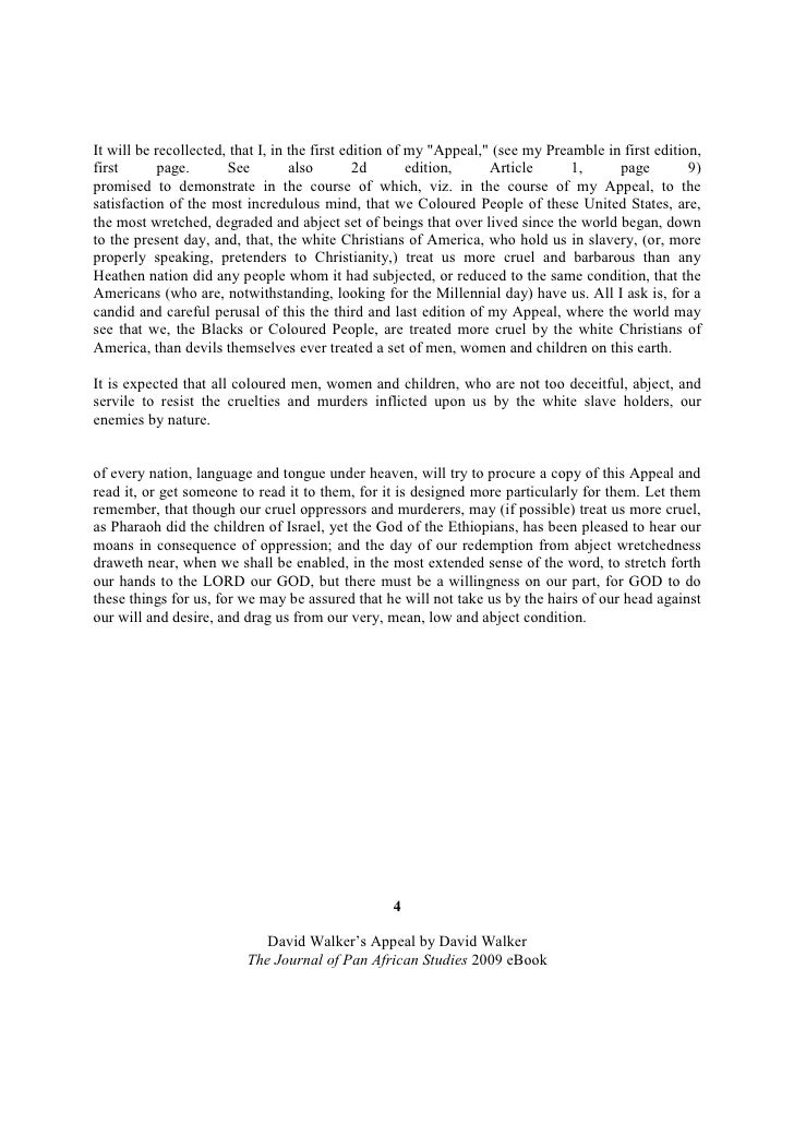 David Walker's Appeal