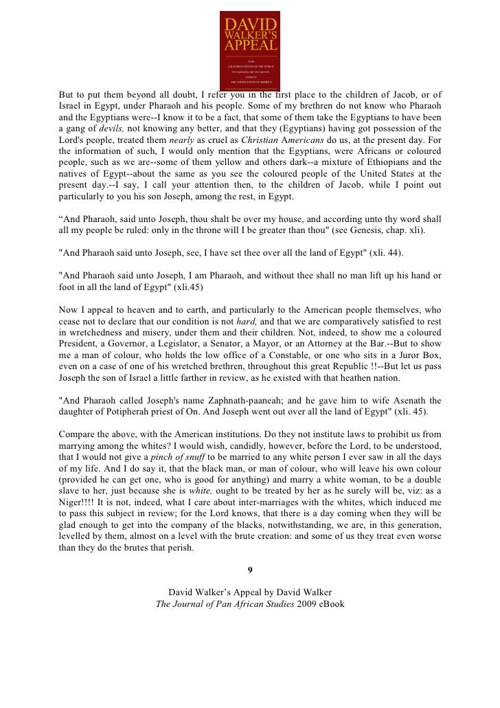 David Walker's Appeal, 1829