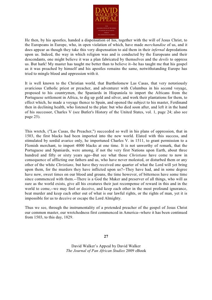 David Walker's Appeal, 1829