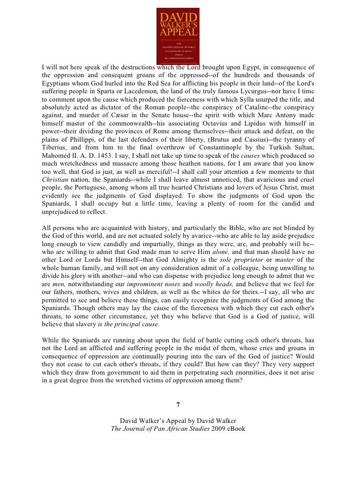 David Walker's Appeal, 1829