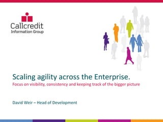 Scaling agility across the Enterprise.
Focus on visibility, consistency and keeping track of the bigger picture



David Weir – Head of Development
 