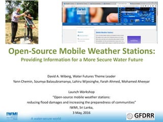 Open-Source Mobile Weather Stations: Providing Information for a More Secure Water Future