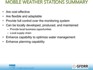 Open-Source Mobile Weather Stations: Providing Information for a More Secure Water Future