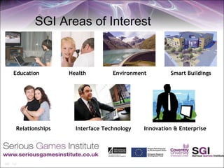 SGI Areas of Interest


Education       Health         Environment        Smart Buildings




Relationships     Interface Technology   Innovation & Enterprise
 