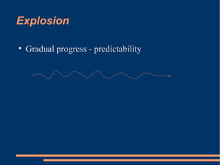 Explosion Gradual progress - predictability 