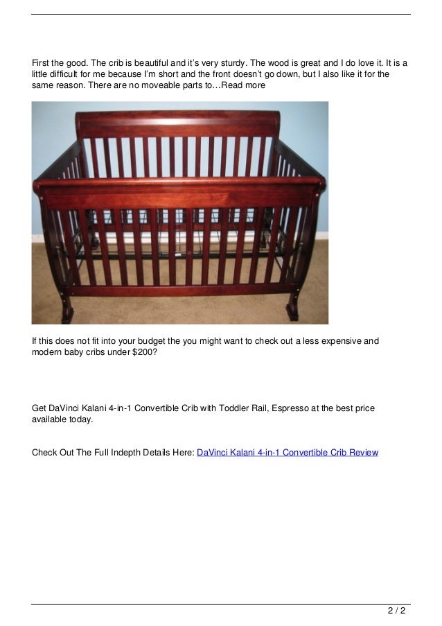 Davinci Kalani 4 In 1 Convertible Crib Review