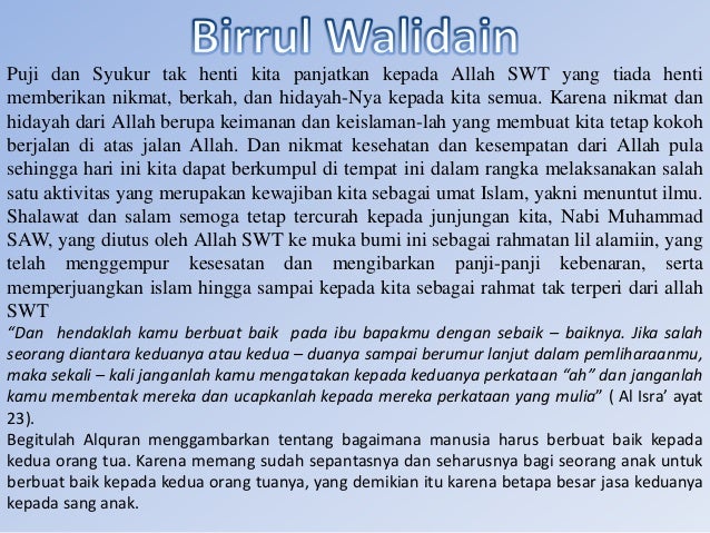 Pidato kepada orang tua singkat