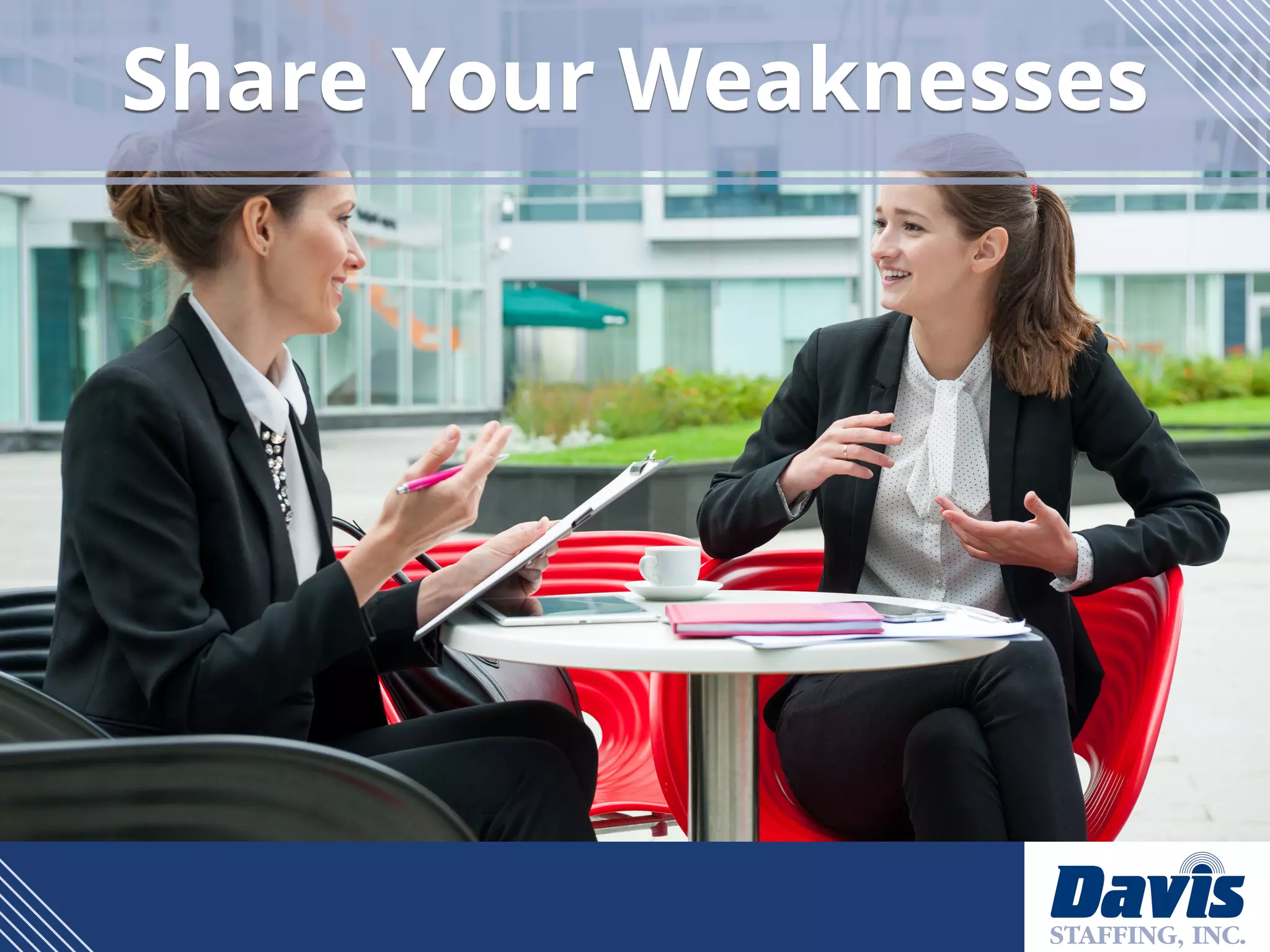 Share Your Weaknesses
 