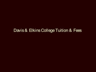 Davis & Elkins College Tuition & Fees
 