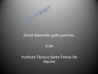 David Alexander gallo puentes. 5-04 Instituto Técnico Santo Tomas De Aquino 